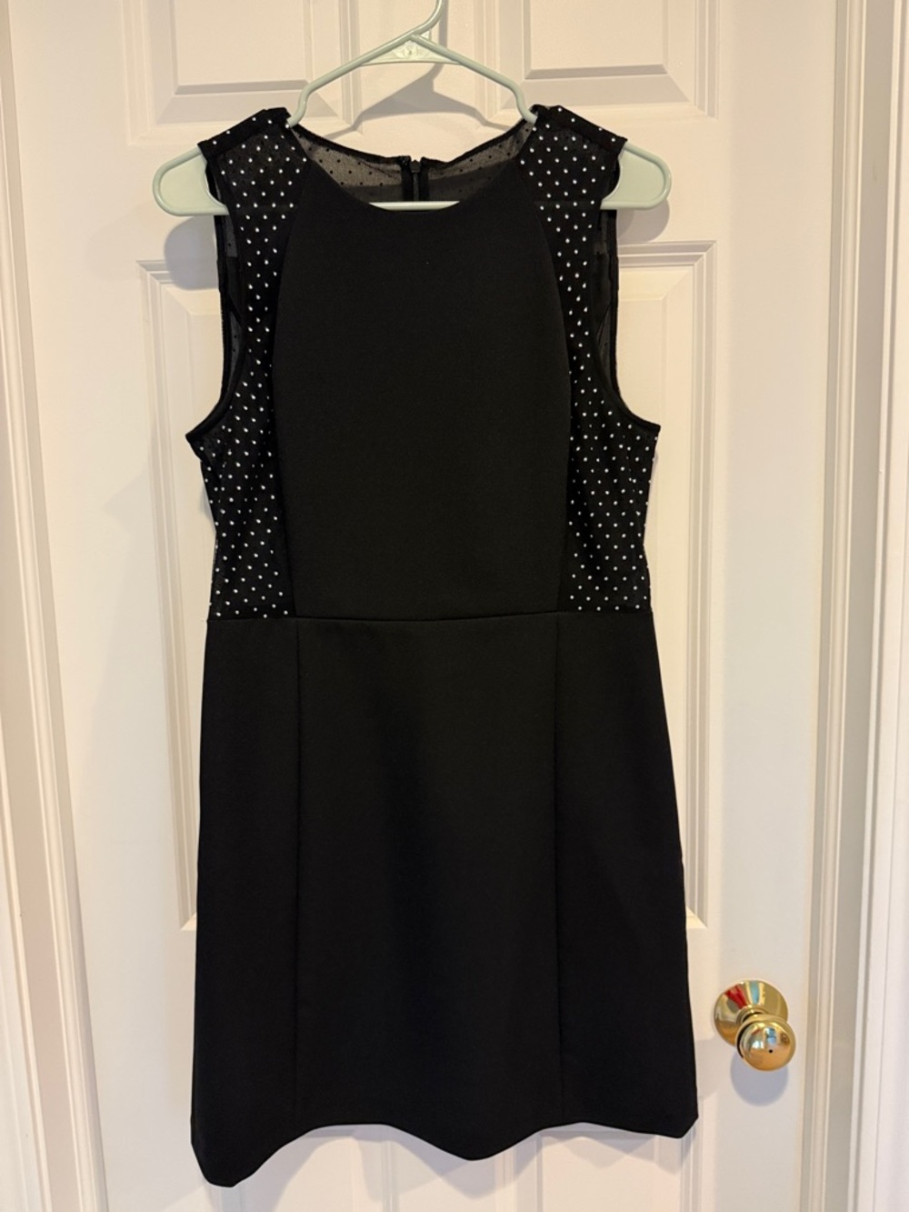 Michael Michael Kors Black Sleeveless Dress with Studded Mesh Panels size 6